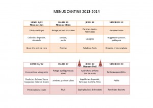 TABLEAU MENUS CANTINE 9-12 au 20-12-13